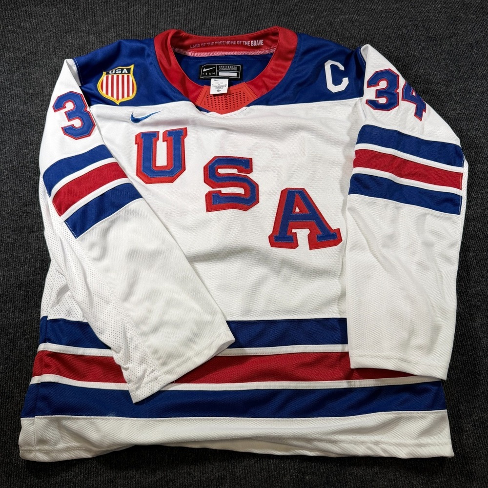 Nike Team 2026 USA Hockey Jersey Auston Matthews 34 White Men's XL NWOT